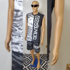 ECKO UNLTD TANK TOP MEN'S REGULAR FIT SLEEVELESS CREW NECK SIZE M BLACK MARLED - Picture 1 of 11