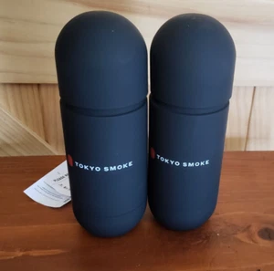 Pair Black Bullett Style Tokyo Smoke Insulated Water Travel Mug/Thermos NOS 16OZ - Foto 1 di 3