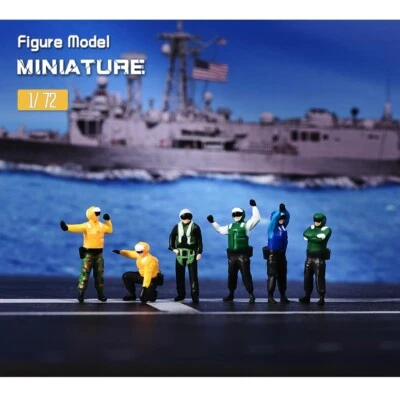 Resin 1/72 Scale Paint Aircraft Carrier Scene US Ground Crew Doll set Model Toys - Image 1 of 4