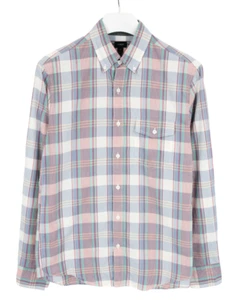 J.Crew Slim Shirt Men M Checked Buttons Chest Pocket Long Sleeves - Picture 1 of 10