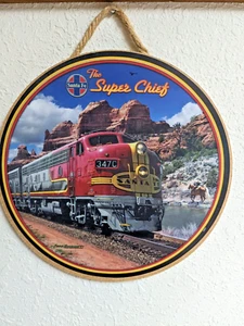 Train Railroad Sign - Santa Fe Super Cheif 10" wood - Picture 1 of 6