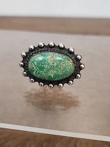 FRED HARVEY ERA GRÜN TÜRKIS NAVAJO DAMENGRÖSSE 4 RING - Bild 1 von 6