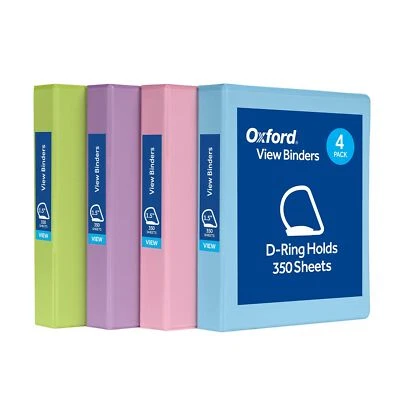Oxford 3 Ring Binders, Binders for School and Office, 1.5 inch, Slant D Rings... - Image 1 of 4