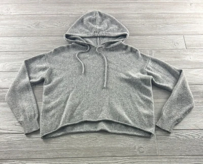 Brandy Melville Heather Gray Hoodie Knit Sweater, One Size, Cotton/Wool Blend - Image 1 of 4