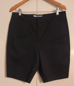 DOCKERS Metro Bermuda Shorts 12 BLACK Zip Stretch Twill with Pockets NEW - Picture 1 of 7