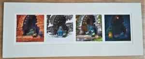 Monsters University 2013 Monsters Inc. 2 Cuatro Paneles Litografía Arte Promo RARO Firmado - Imagen 1 de 7