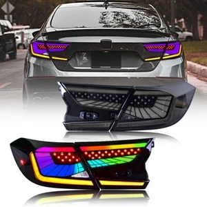 RGB Full Led Tail Lights Kit For Honda Accord 10th Gen 2018-2022 3 Year Warranty - Foto 1 di 18