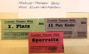 Tonbild / Kino / Theater Eintrittskarten Böhl um ca. 1938 / 1940 ! - Bild 1 von 1