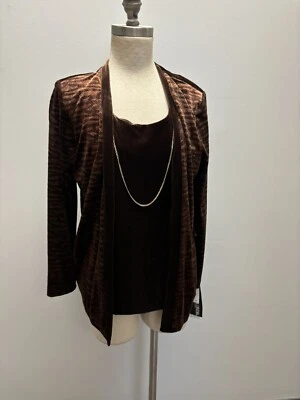 复古丝绒衬衫套装 Sag Harbor 尺寸 10P 动物印花  — 第 1/4 张图片