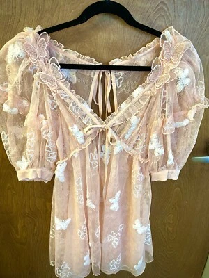 For Love & Lemons Shari Mini Dress in Blush, Size Small - Image 1 of 4