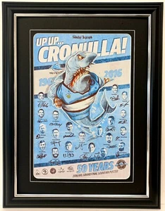 Up Up Cronulla 50 Years Souvenir Poster Framed Premiers 2016 Sharks Memorabilia - Picture 1 of 3