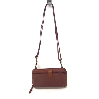 Sak Iris через плечо бумажник сумка карты держатель застежки Western коричневая кожа - Изображение 1 из 4