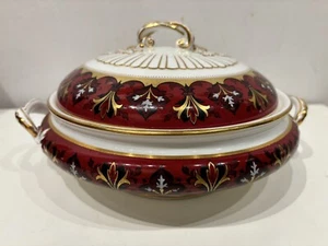 Aesthetic Era Gilt and Enameled Brownfield Covered Vegtable Dish and Lid - Picture 1 of 5