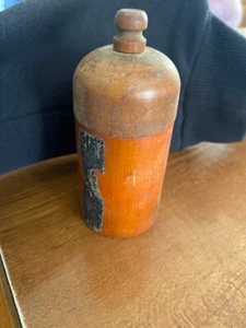 Vintage Gerstendorfer Bros Japanese Gold Paint Wood Domed Box - Container Only - Picture 1 of 2