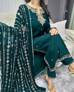 Designer Indian Pakistani Salwar Kameez Bollywood Dress Party Wear Suit wedding - Picture 1 of 13