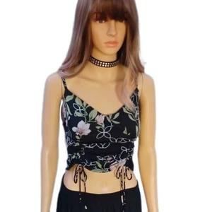 Womens New Guess XL tie front lace-up crop top - Picture 1 of 8