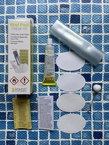 KOKIDO VINYL LINER UNDER WATER REPAIR KIT 30ml PATCH 23" x 5.5" K257/18 - Picture 1 of 9