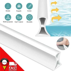 Bad Wasserbarriere Silikon Duschdichtung Duschkabine Boden Dichtleiste Dusche 2m - Bild 1 von 24