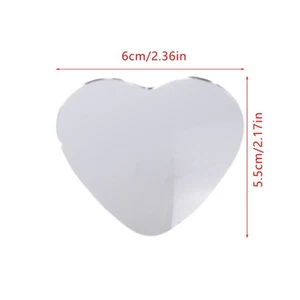 1 Pair Car Frameless Blind Spots Mirror Cute Heart Shape Side Mirror Rearview - Picture 1 of 11