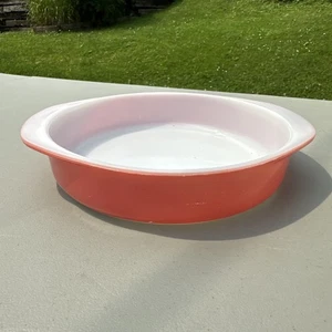 VTG PYREX Desert Dawn Pink 221 Round Baking Dish Cake Pan 8" USA Made 1950s MCM - Picture 1 of 6