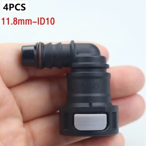 4PCS Elbow 90 Degree Nylon Fuel Line Quick Connect Release Hose 11.8mm ID10 - Picture 1 of 4
