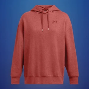 $60 Under Armour Essential Women's Fleece Oversized Hoodies XS Orange 1379495 - Picture 1 of 4