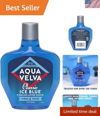 Refreshing Classic Ice Blue After Shave Lotion - 7 Fl Oz Perfect for Travel - Image 1 of 4