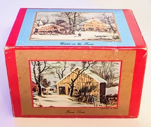 CURRIER & IVES De Colección Años 50 Caja 30 TARJETAS DE NAVIDAD!! SOLO CAJA VACÍA 🎄 - Imagen 1 de 8