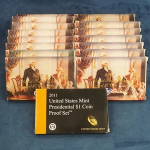 Lot of 15 2007-'08-'09 US Mint Presidential $1 Coin Proof Sets w/Bonus 2011 Set - Picture 1 of 8
