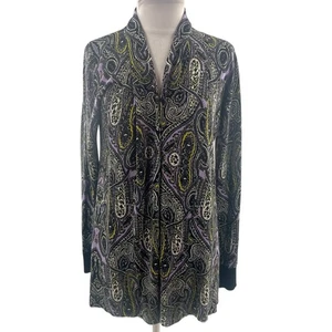 Neiman Marcus Cashmere Collection Paisley offene Strickjacke Gr. M - Bild 1 von 6