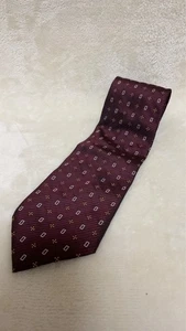 Hugo Boss Krawatte glänzend rot Streifen 9,7 cm/3,8 cm breit 100% Seide Made in Italy - Bild 1 von 5