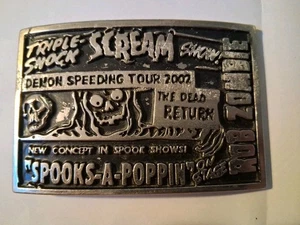 💫 Rob Zombie Triple-Shock Scream Show! “Demon Speeding Tour 2002” Belt Buckle  - Bild 1 von 7