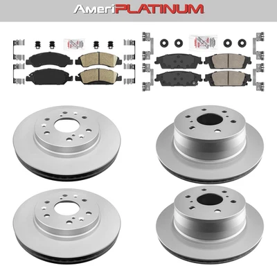Pastillas de freno delanteras + traseras y rotores recubiertos PARA CADILLAC ESCALADE 2015-2020 + ESV Foto 1 de 4