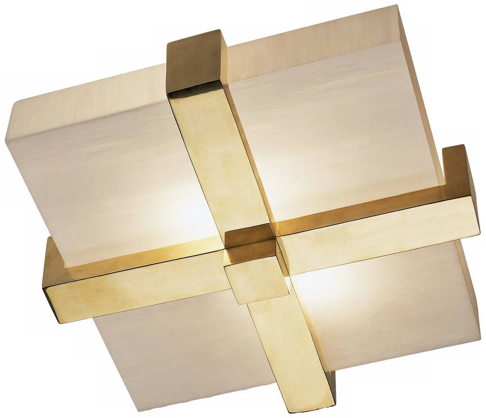 Lámpara de techo Robert Abbey Doughnut Cross de latón de 16" de ancho Foto 1 de 1