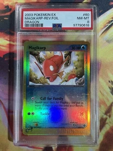 PSA 8 Magikarp 60/97 Reverse Holo EX Dragon 2003 Pokemon TCG - Picture 1 of 6