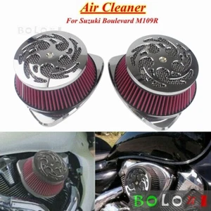 For Suzuki Boulevard M109R 2006-2019 Big Sucker Air Intake Filter Cleaner Chrome - Picture 1 of 5