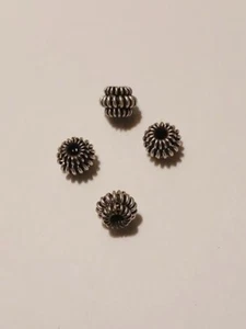 6 Pcs. Bali Sterling Silver Wire Scrollwork Beads, 5mm - Picture 1 of 1