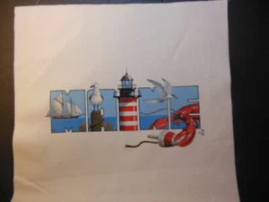 Fabric Tote bag panel - MAINE, LOBSTER, 18" x 36" - Picture 1 of 2