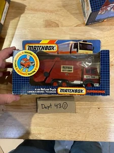1986 Matchbox Super Kings Garbage Recycling Truck K133 6" Die Cast Red Variant - Picture 1 of 6