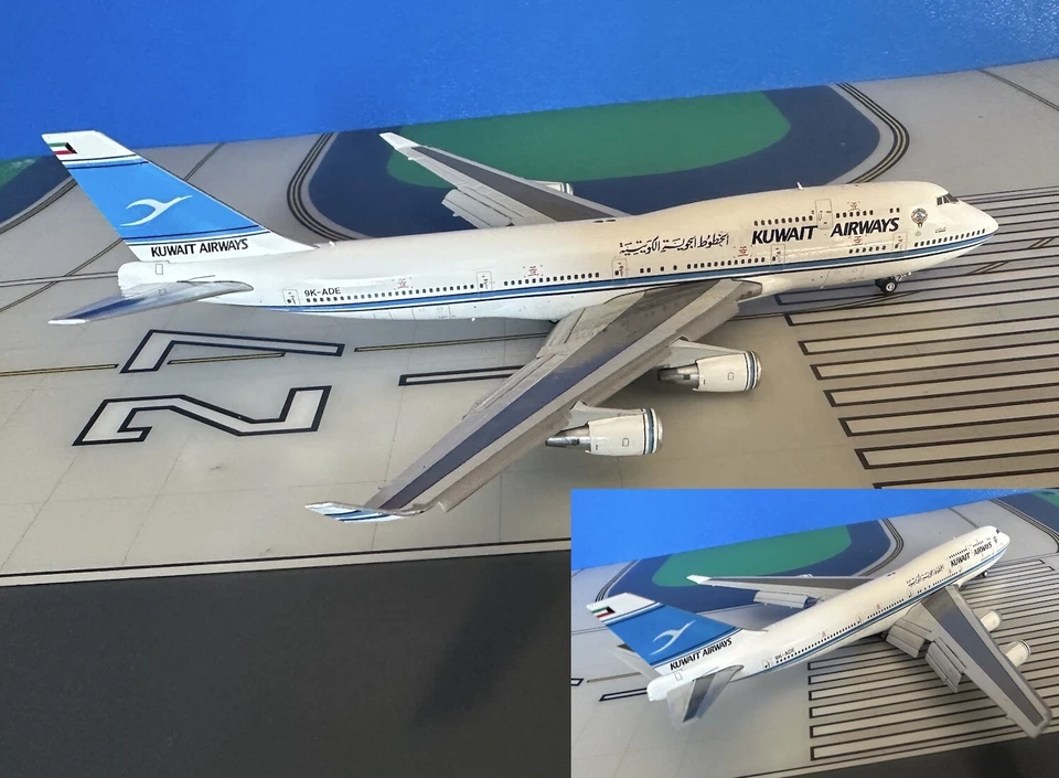 Kuwait Airways Boeing 747-400 9K-ADE colores antiguos, aletas abajo 1/400 diecast JCWing Foto 1 de 1
