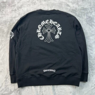 Sudadera Herradura Corazones Cromo Para Hombre Grande Negra Cuello Redondo Hecha en EE. UU. Foto 1 de 4