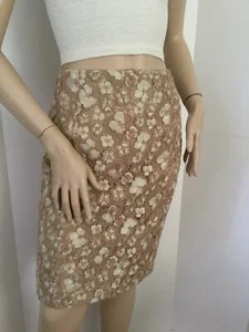 Nueva con etiquetas Falda de seda floral bordada desnuda Antonio Berardi (talla 40) $4310.00! - Imagen 1 de 12