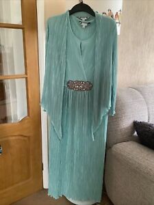 Joanna Hope turquoise dress and jacket. Mother Of The Bride. Size 20.