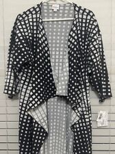 LuLaRoe - Size Medium M Shirley Kimono Cover up Black And White Checkered NWT