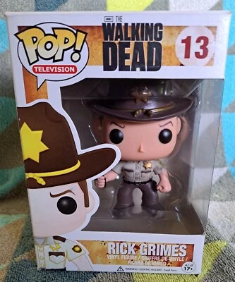 Rick Grimes Pop 13 - The Walking Dead Funko Pop! Vinilo 2015 + Protector Foto 1 de 4