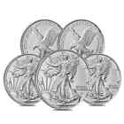 Lot of 5 - 2024 1 oz Silver American Eagle $1 Coin Bu