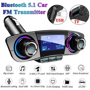 Bluetooth Car FM Transmitter MP3 Player Hands free Radio Adapter Kit USB Charger - Picture 1 of 11
