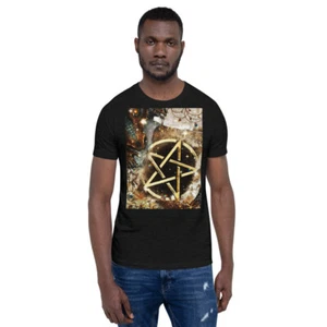 Unisex T-Shirt dragon pentacle, dragon pentagram shirt, witchy, pagan, wiccan - Picture 1 of 21
