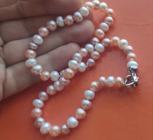 100% natural fresh water pearl Necklace High Luster Real pearl fr615 - Picture 1 of 11