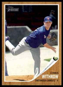 2011 Topps Heritage Minor League Chris Withrow Chattanooga Lookouts #185 - Picture 1 of 2